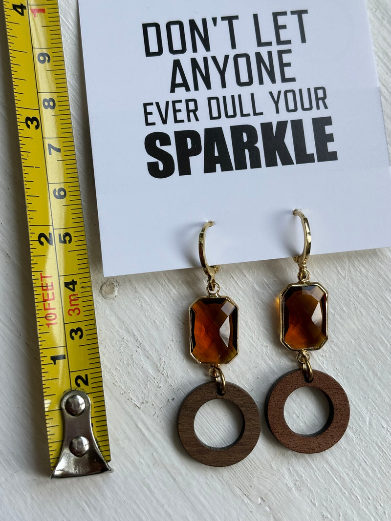 Autumn- Gold Plated Lever Back Dangly Earrings- Fancy Earrings