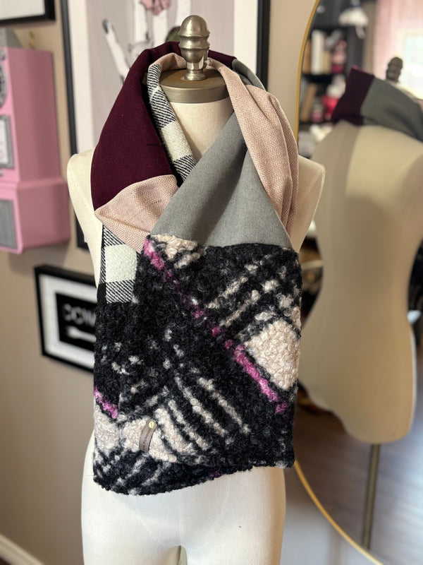 Winterberry - Patchwork Long Scarf