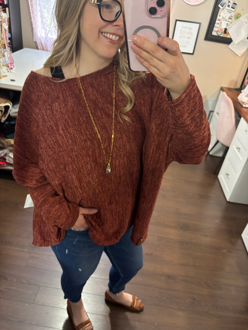 Cinnamon Spice - Slouchy Sweater