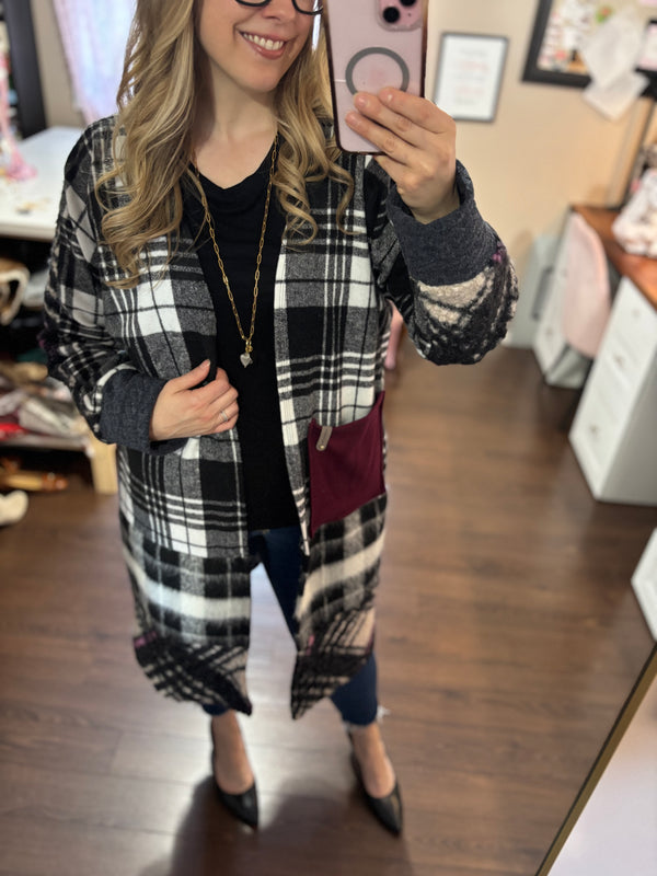 Sugar Berry - Patchwork Cardigan