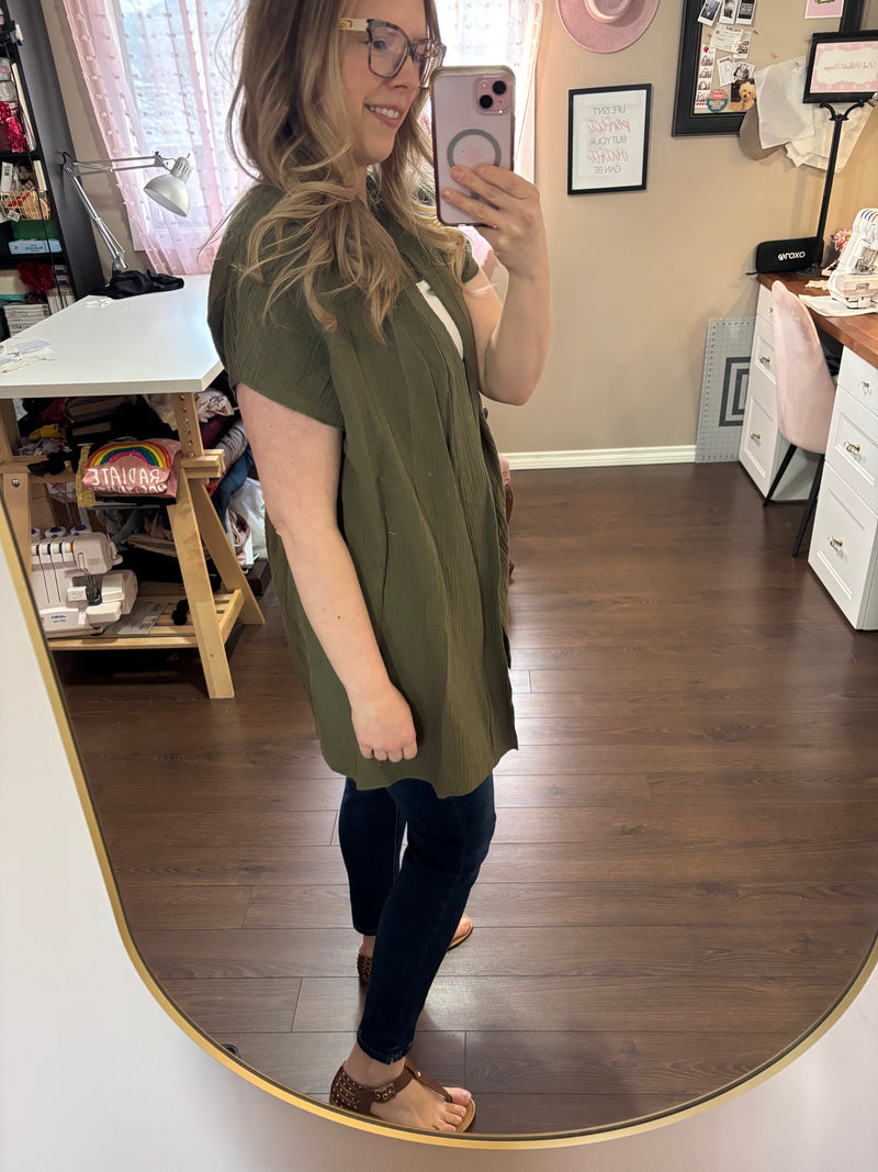 Cotton Kimono – Olive