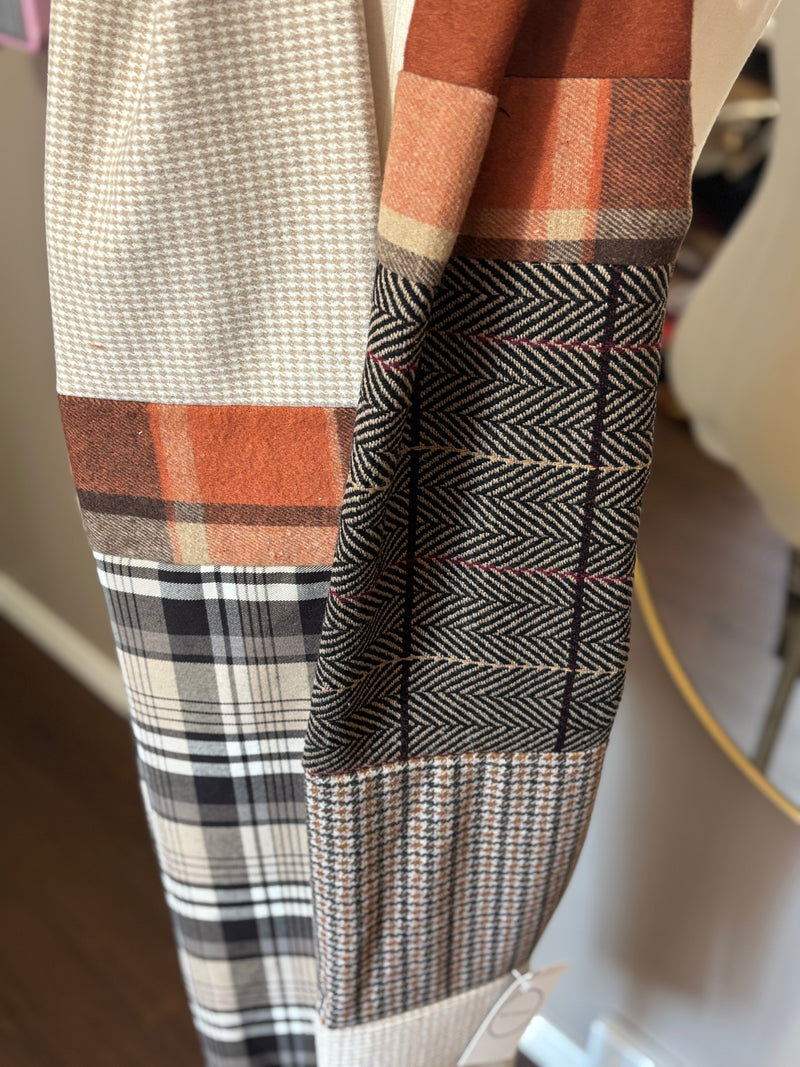 Chestnut - Patchwork Long Scarf