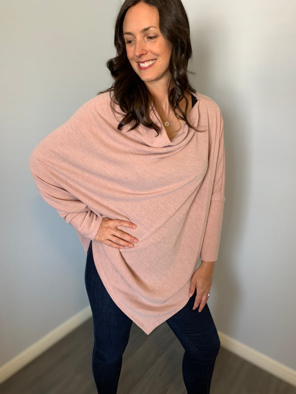 Pink- Market Shawl Poncho