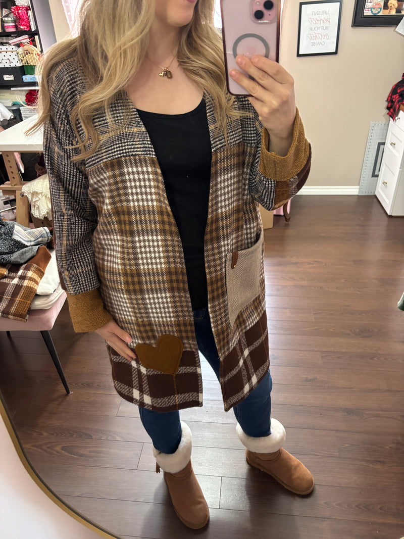 Caramel - Patchwork Cardigan - Heartfelt Collection