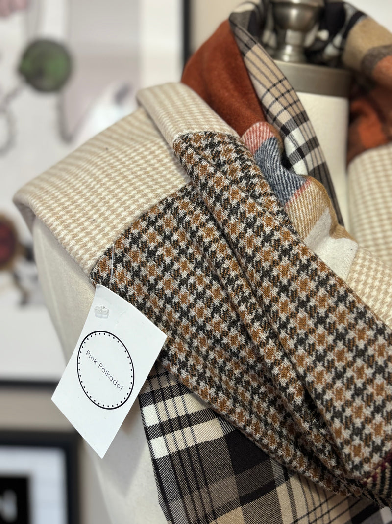 Chestnut - Patchwork Long Scarf