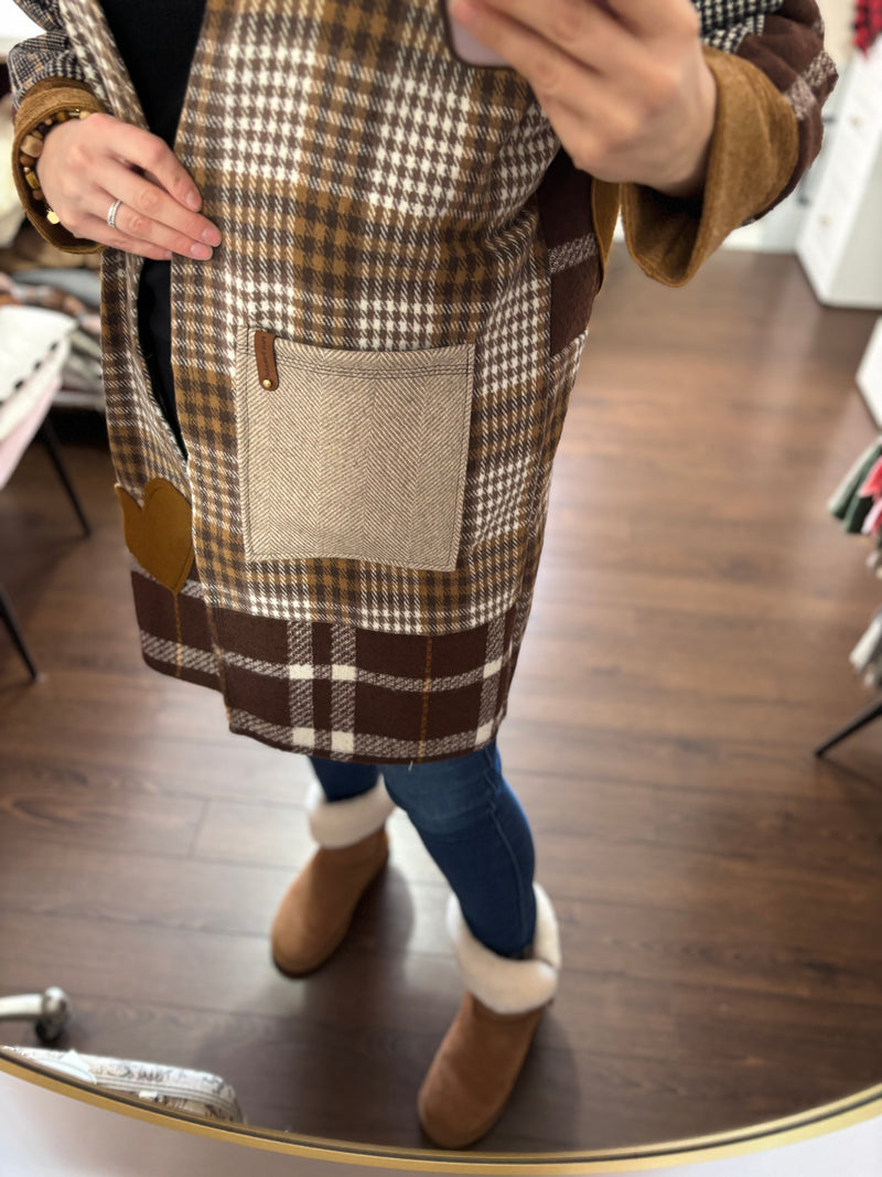 Caramel - Patchwork Cardigan - Heartfelt Collection