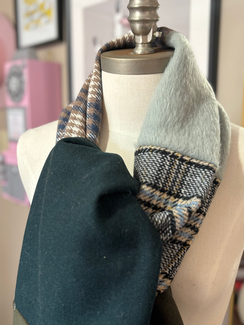 Sage & Spruce  - Patchwork Long Scarf