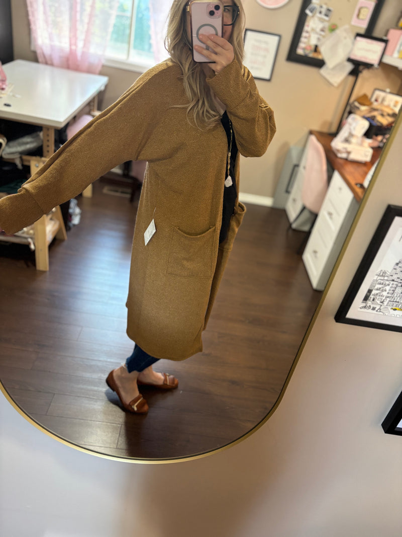 Toffee RIB- DUSTER Cardigan