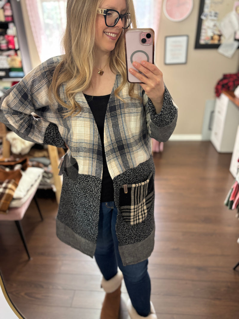 Blues - Patchwork Cardigan - Heartfelt Collection