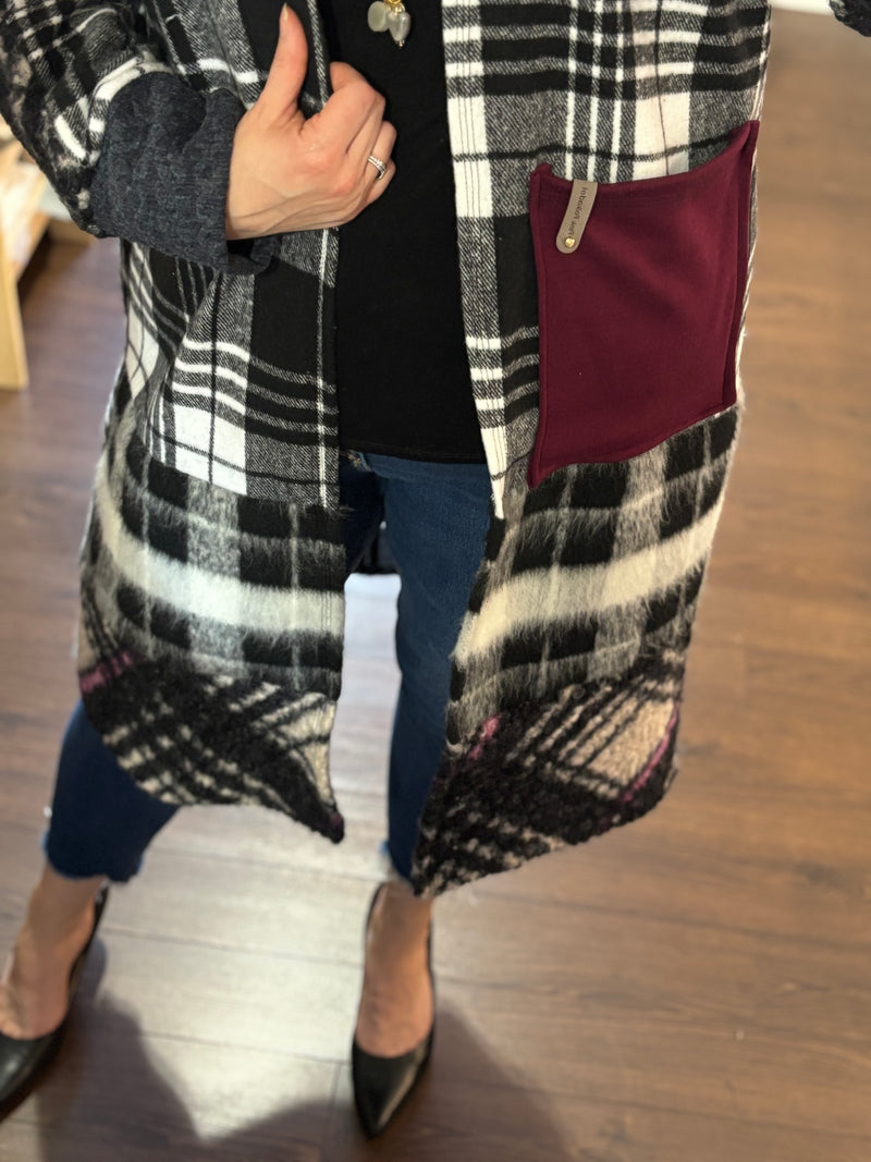 Sugar Berry - Patchwork Cardigan