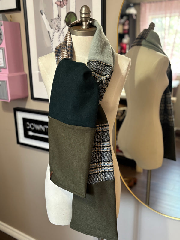 Sage & Spruce  - Patchwork Long Scarf