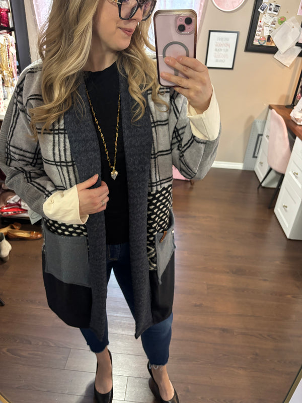 Blueberry - Patchwork Cardigan