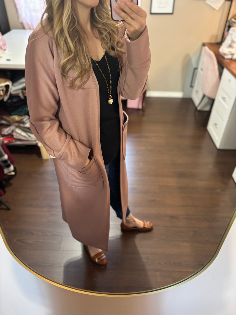 Blush - DUSTER Cardigan