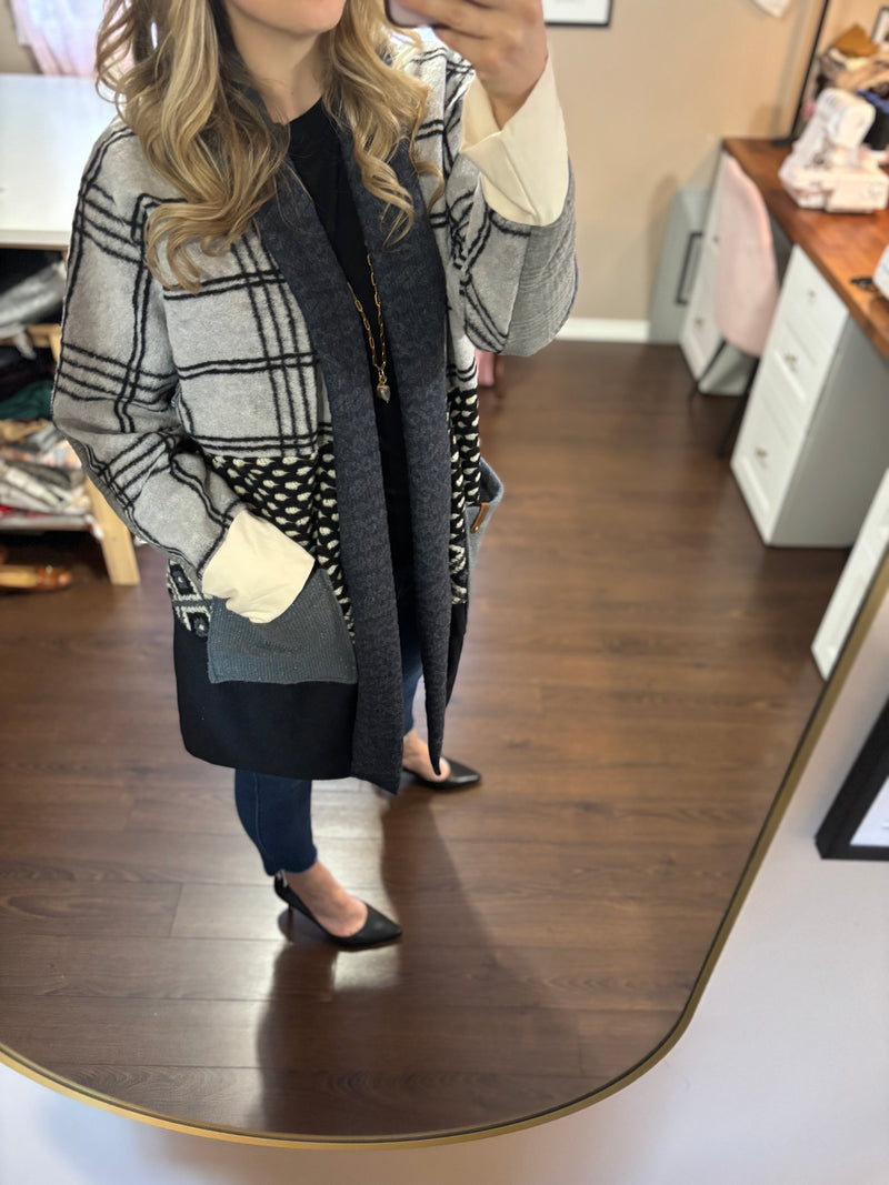 Blueberry - Patchwork Cardigan