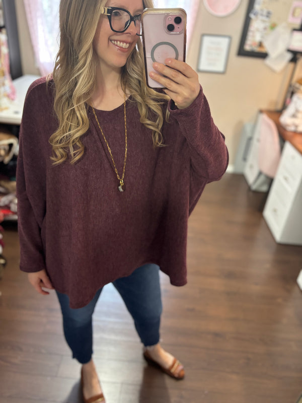 Sugar Plum - Slouchy Sweater