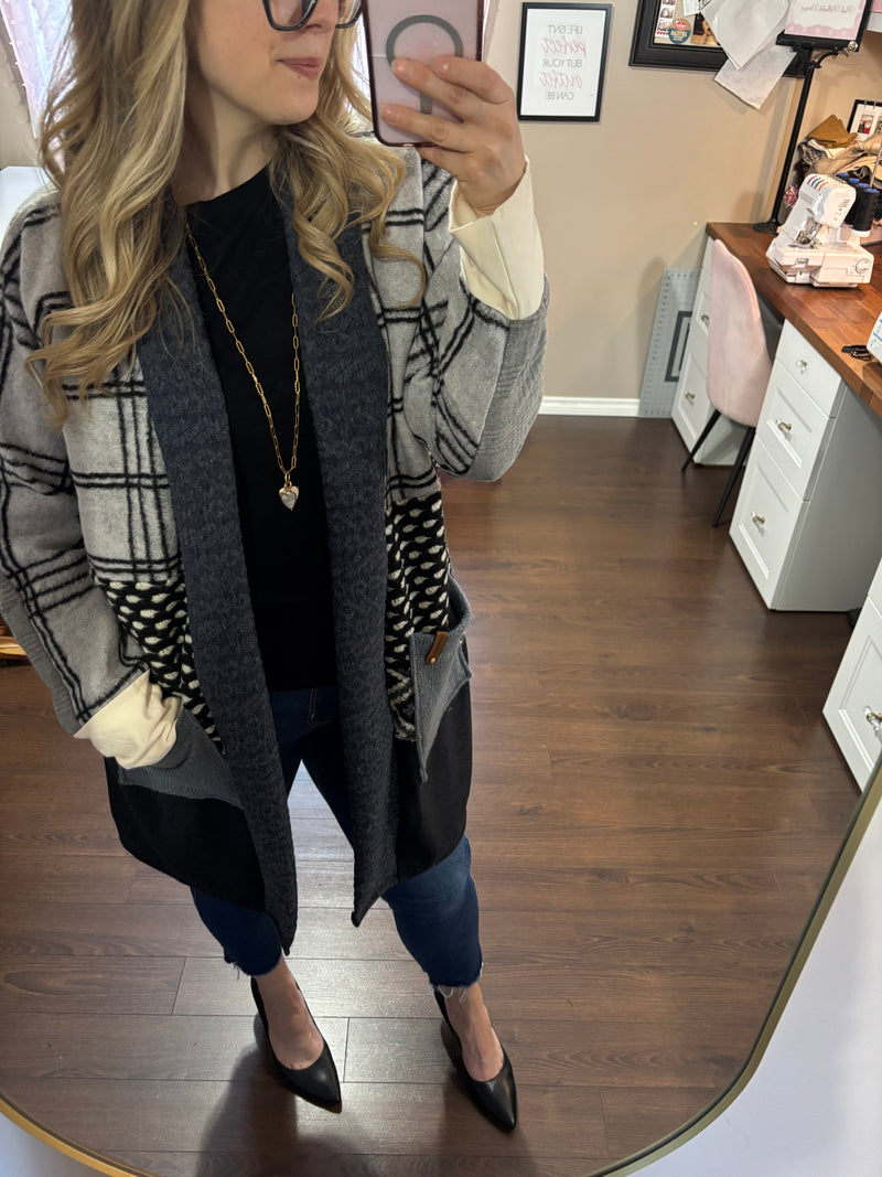 Blueberry - Patchwork Cardigan
