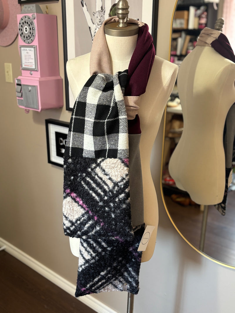 Winterberry - Patchwork Long Scarf