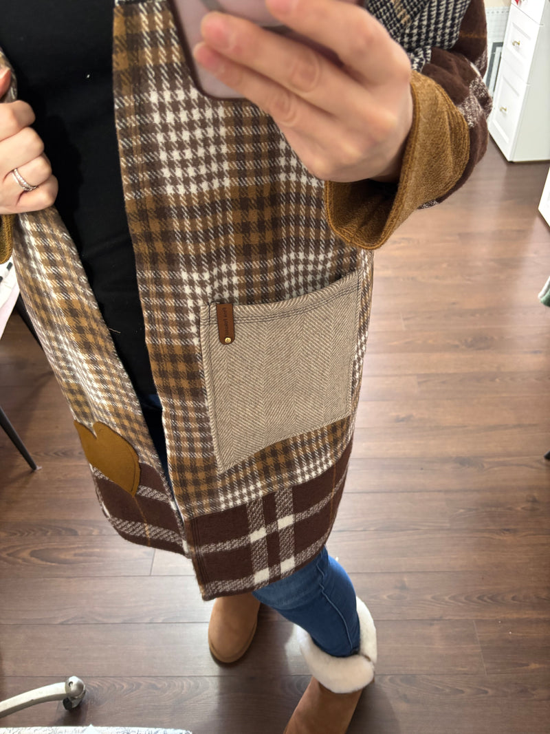 Caramel - Patchwork Cardigan - Heartfelt Collection
