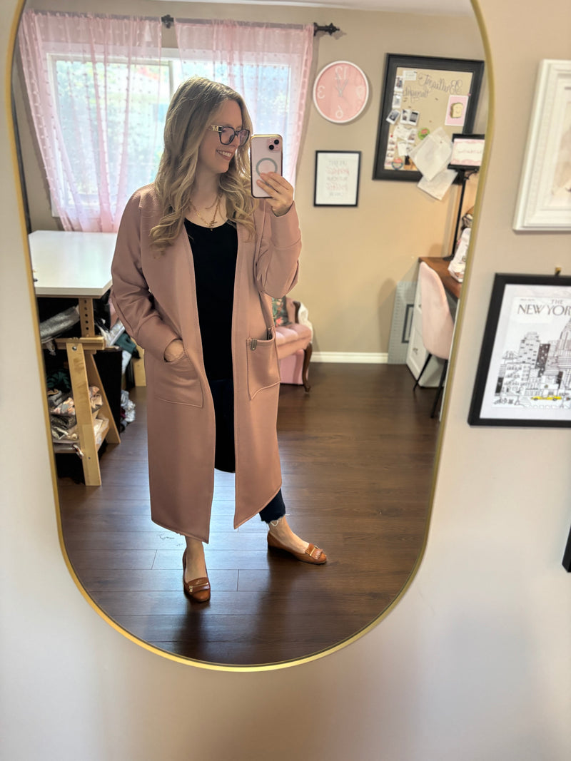 Blush - DUSTER Cardigan