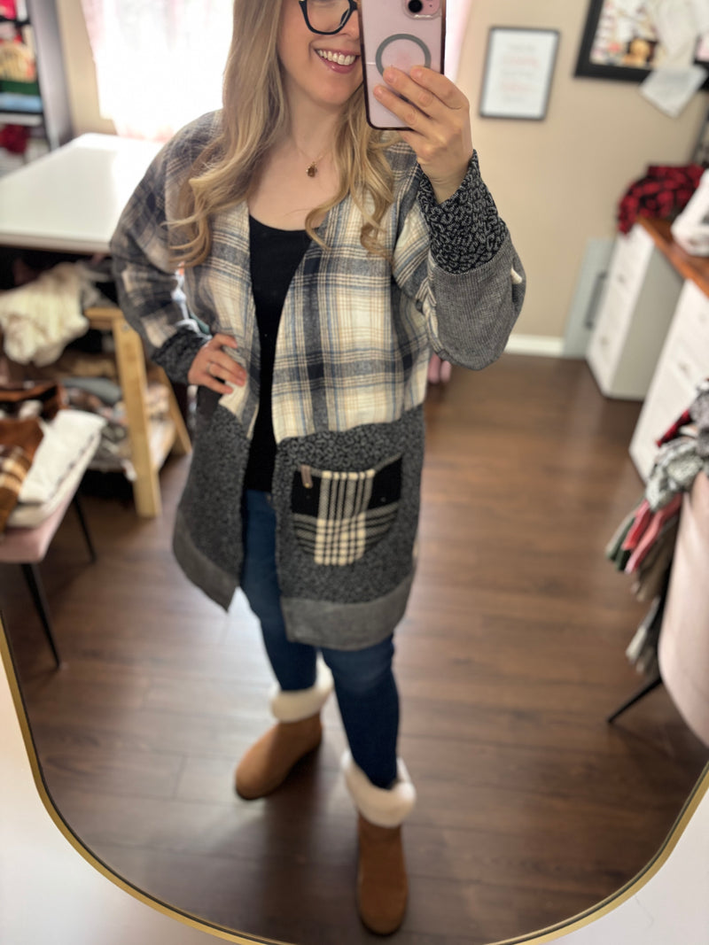 Blues - Patchwork Cardigan - Heartfelt Collection