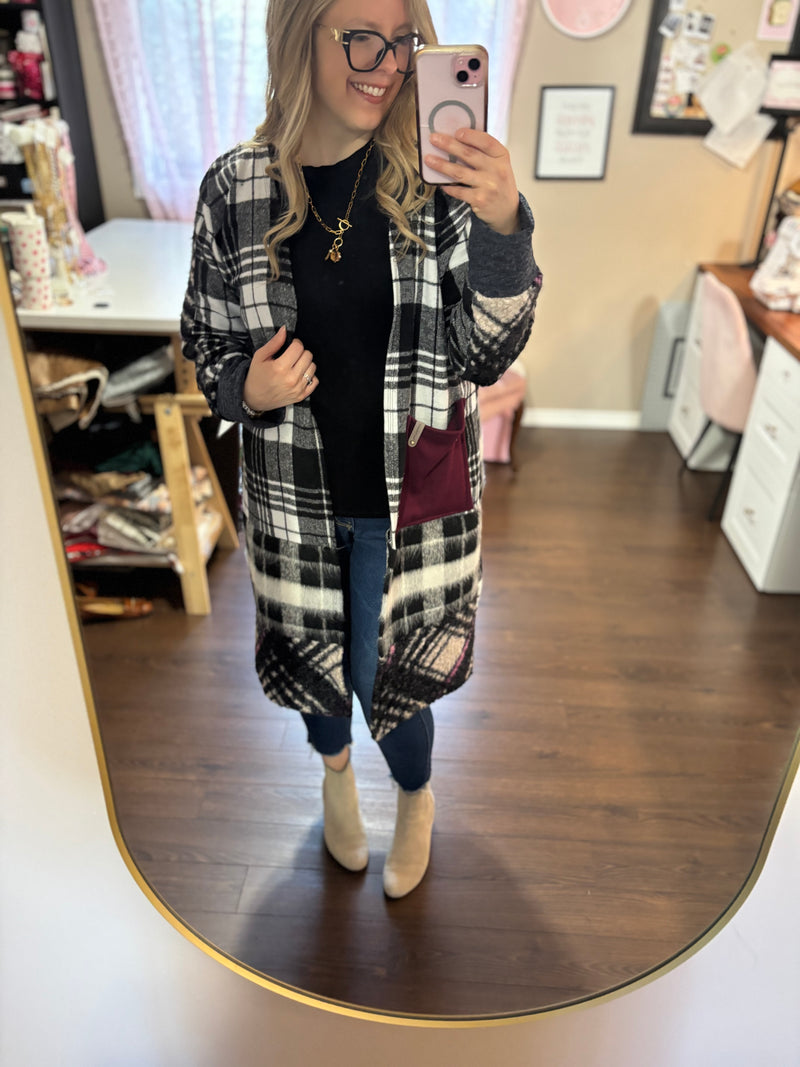 Sugar Berry - Patchwork Cardigan