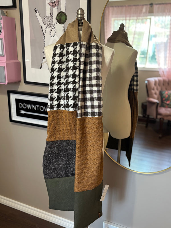 Golden Harvest - Patchwork Long Scarf