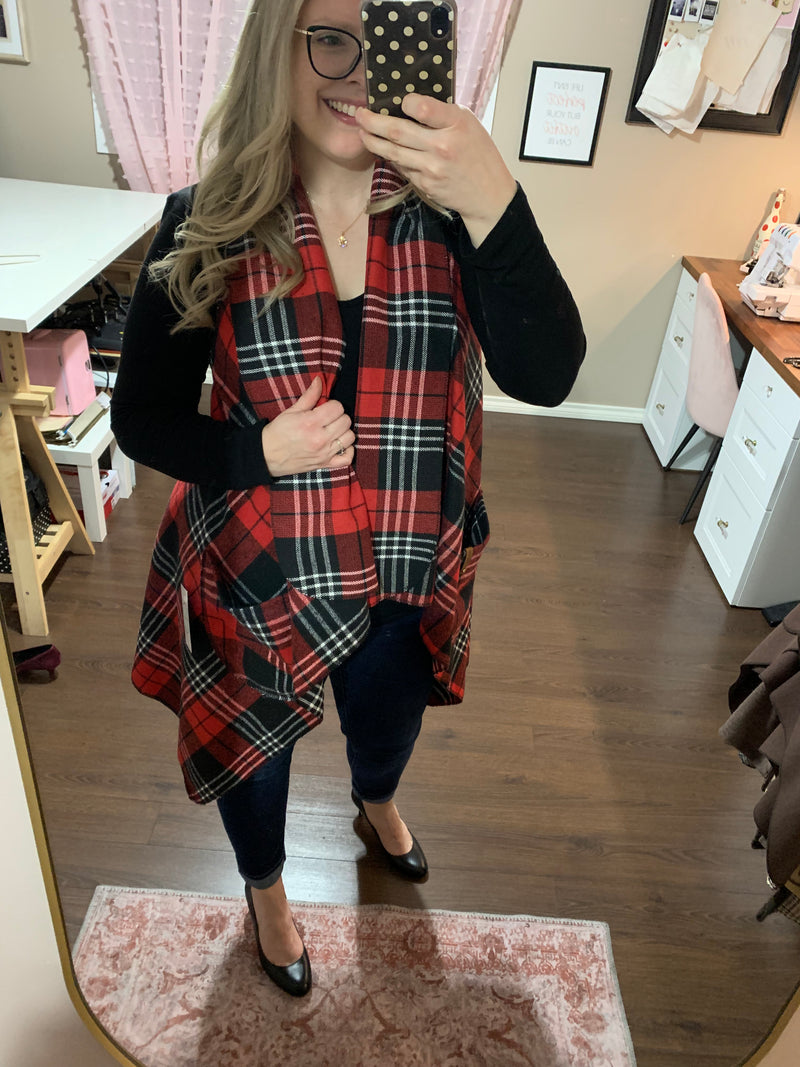 Christmas Plaid- Downtown Vest