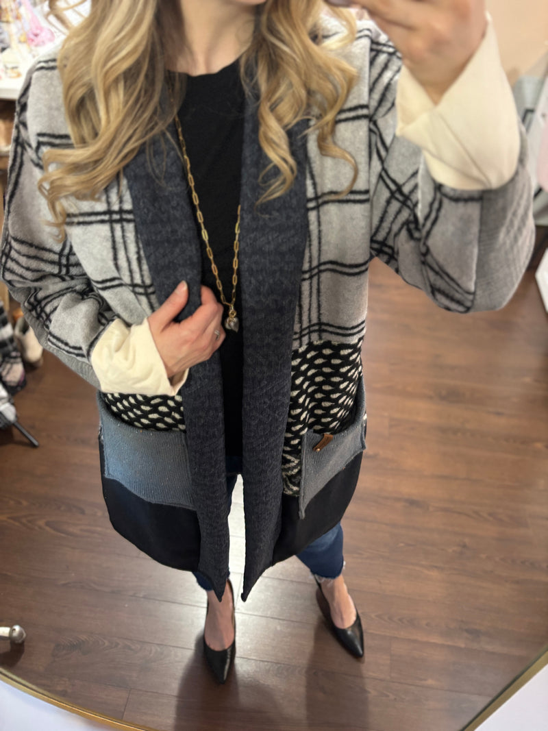 Blueberry - Patchwork Cardigan