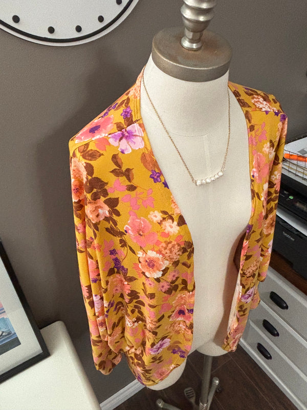 Yellow Floral  – Picnic Cardigan