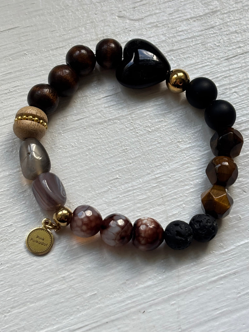 Lost Love - 7.5 inch- Stretch Bracelet - Heartfelt Collection