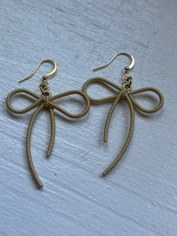 Large Gold Bow Earrings – Fancy Earrings
