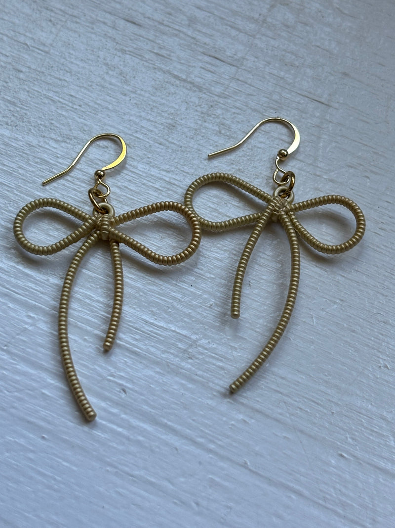 Large Gold Bow Earrings – Fancy Earrings