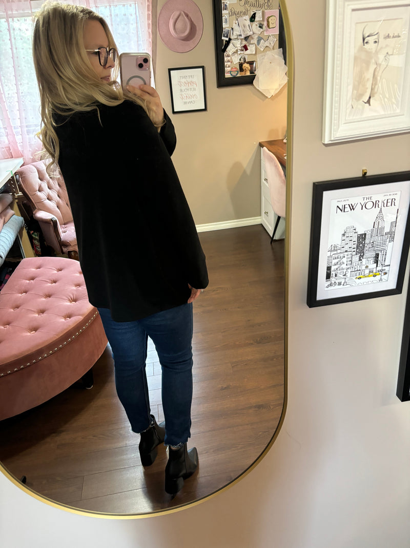 Black - Cowl Neck Sweater