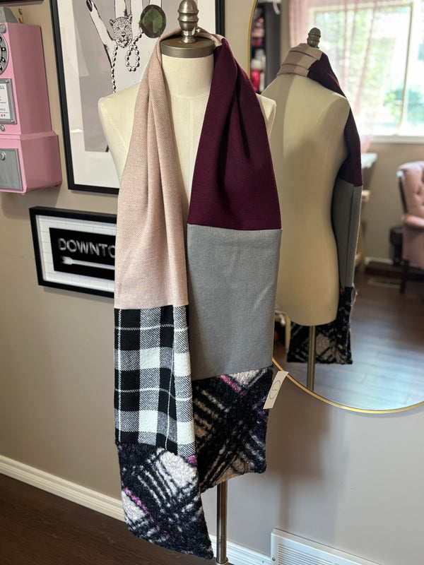 Winterberry - Patchwork Long Scarf