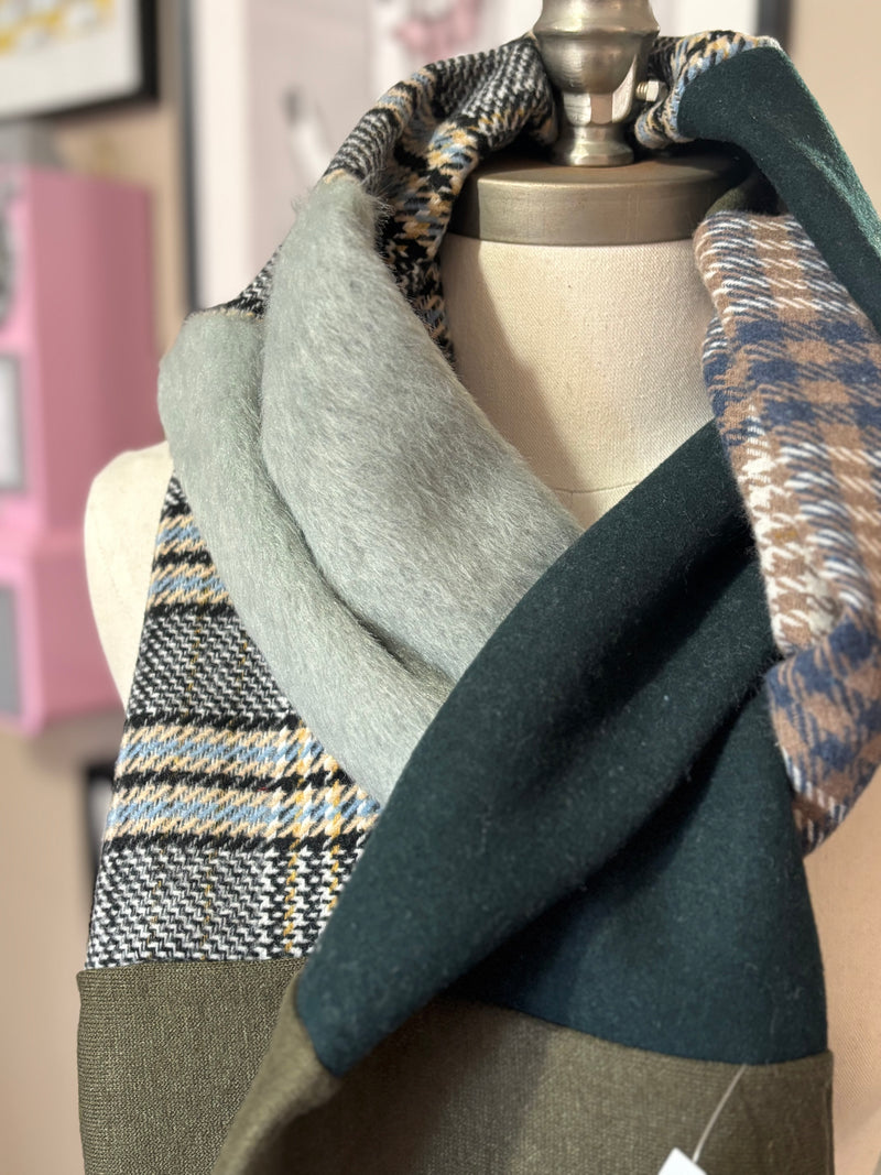 Sage & Spruce  - Patchwork Long Scarf