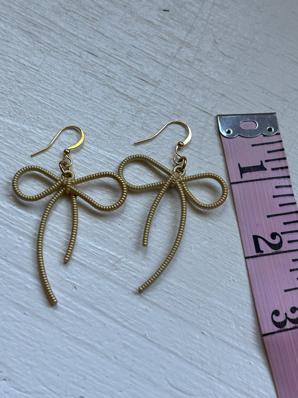 Large Gold Bow Earrings – Fancy Earrings
