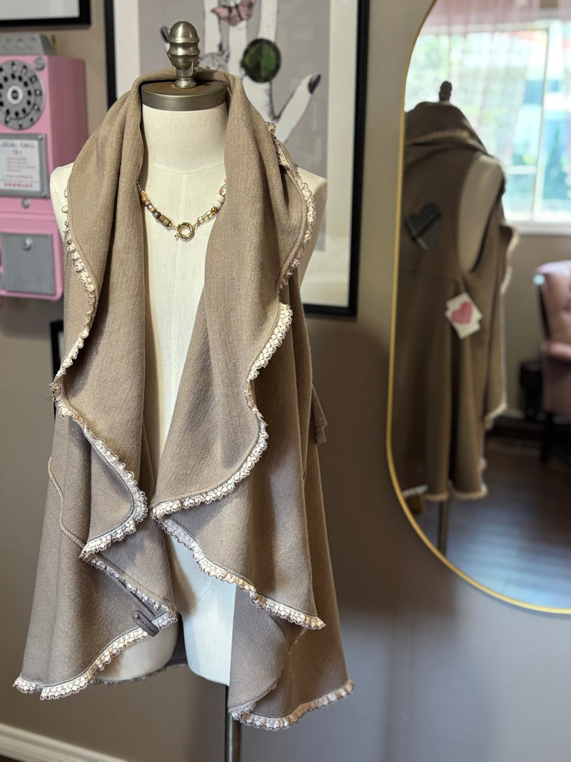 Knit Vest with Lace Detailing - Reimagined Collection & Heartfelt Collection