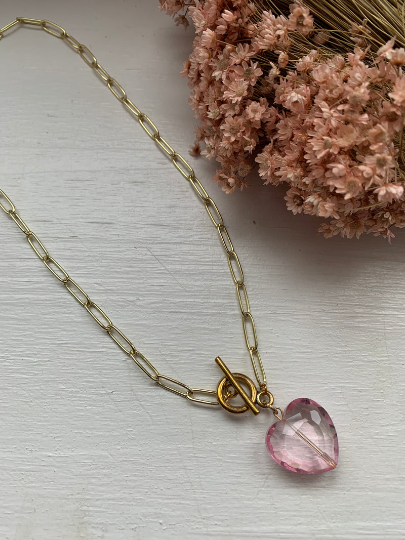 Pink - Heartfelt II - Necklace