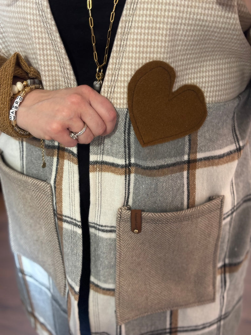 Cinnamon and Sugar - Patchwork Cardigan - Heartfelt Collection