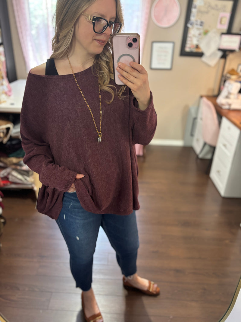 Sugar Plum - Slouchy Sweater