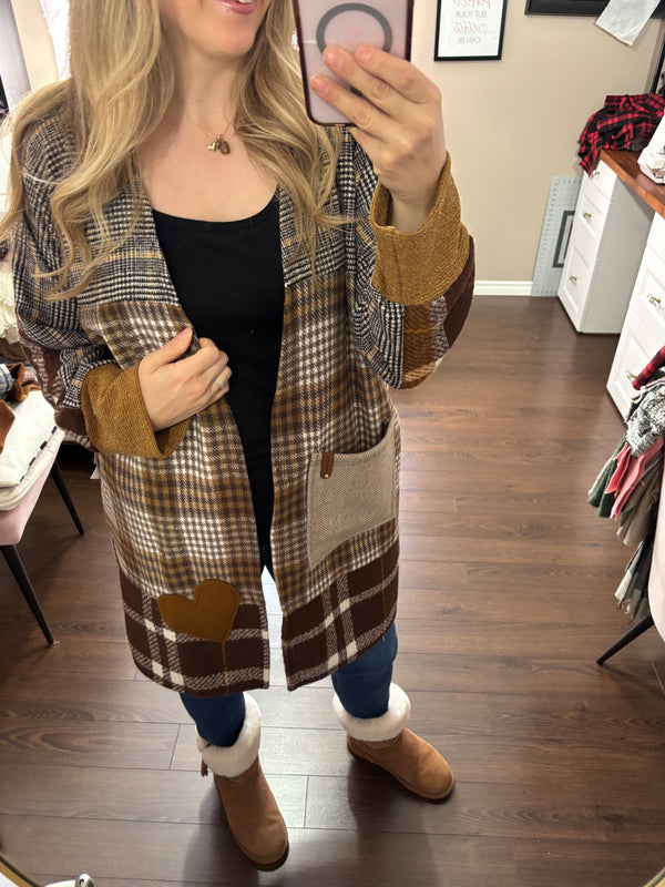 Caramel - Patchwork Cardigan - Heartfelt Collection