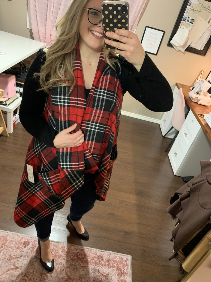 Christmas Plaid- Downtown Vest