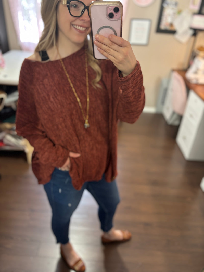 Cinnamon Spice - Slouchy Sweater