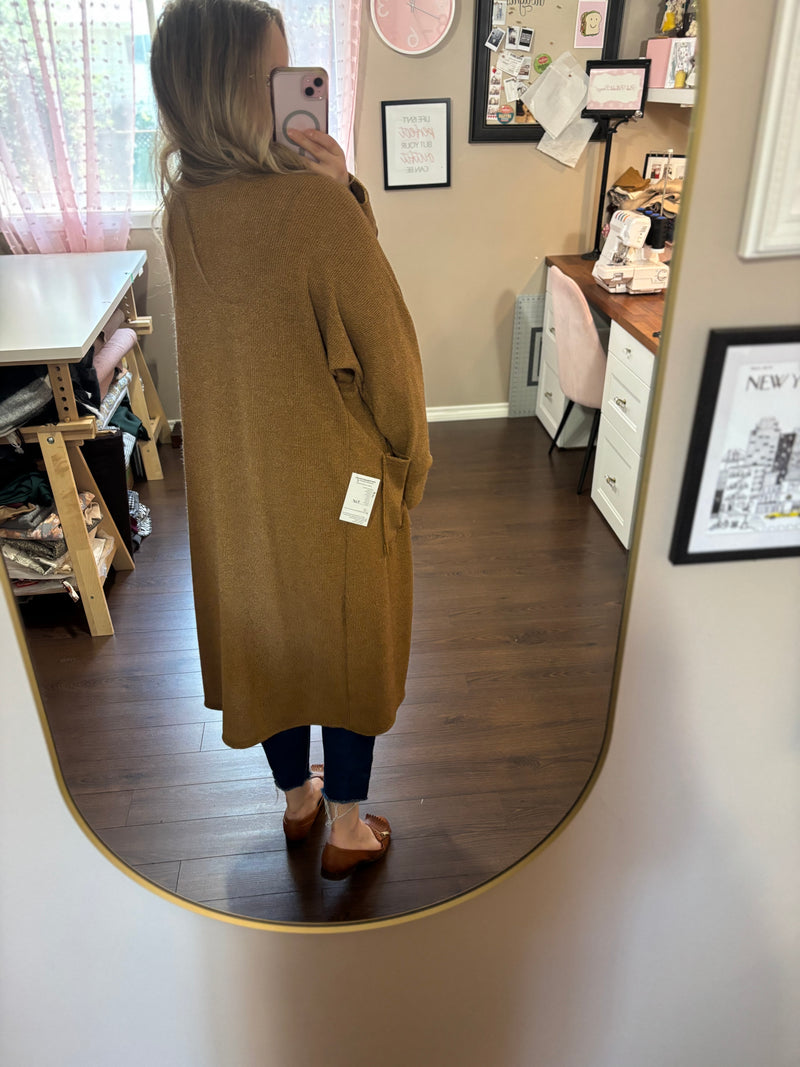 Toffee RIB- DUSTER Cardigan