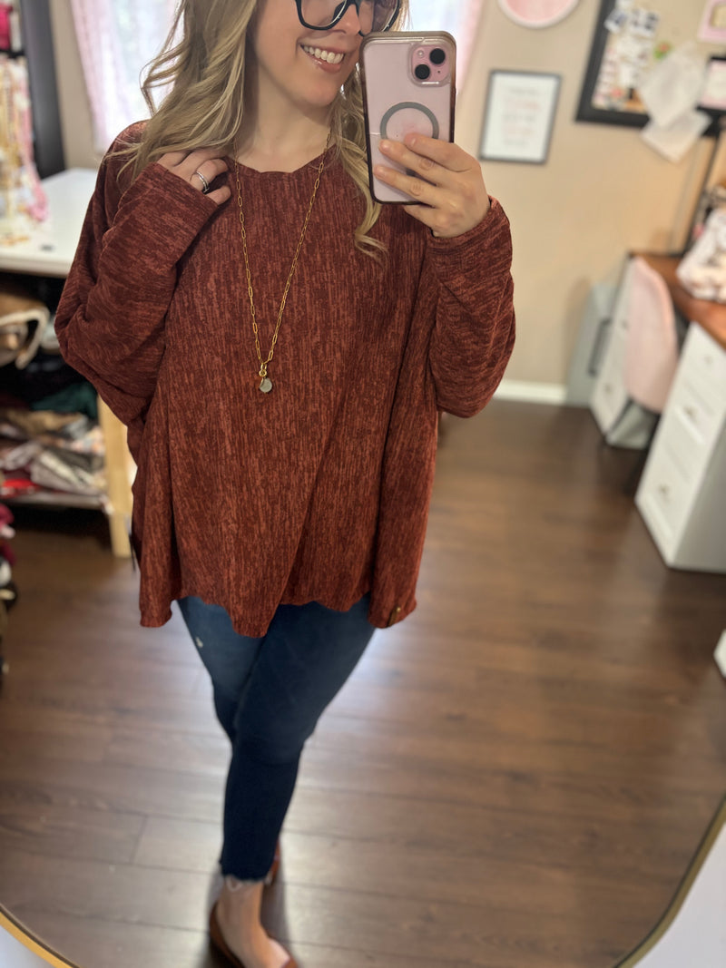 Cinnamon Spice - Slouchy Sweater