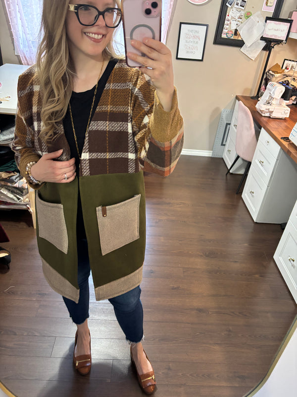 Fall Forest - Patchwork Cardigan
