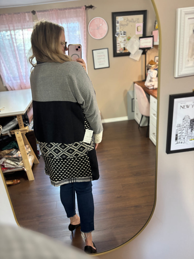 Blueberry - Patchwork Cardigan