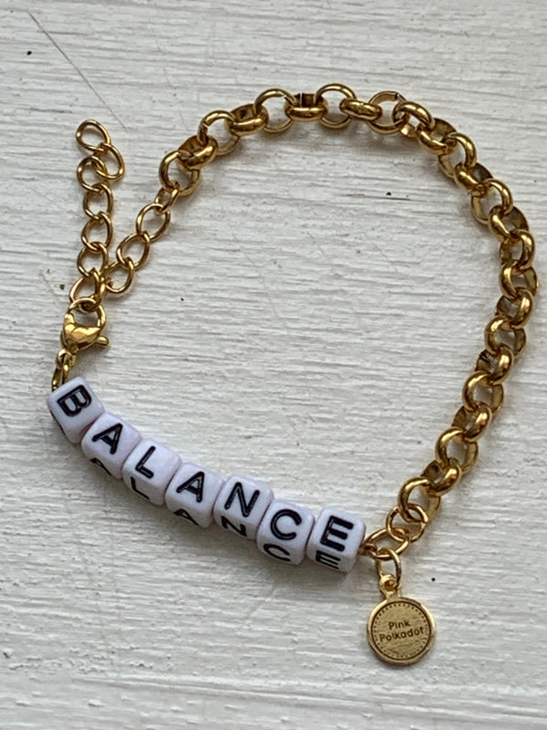 Balance - Stainless Steel Chain- Inspirational Bracelet