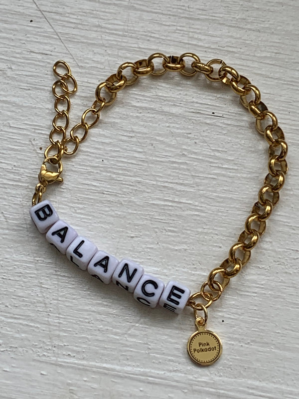 Balance - Stainless Steel Chain- Inspirational Bracelet