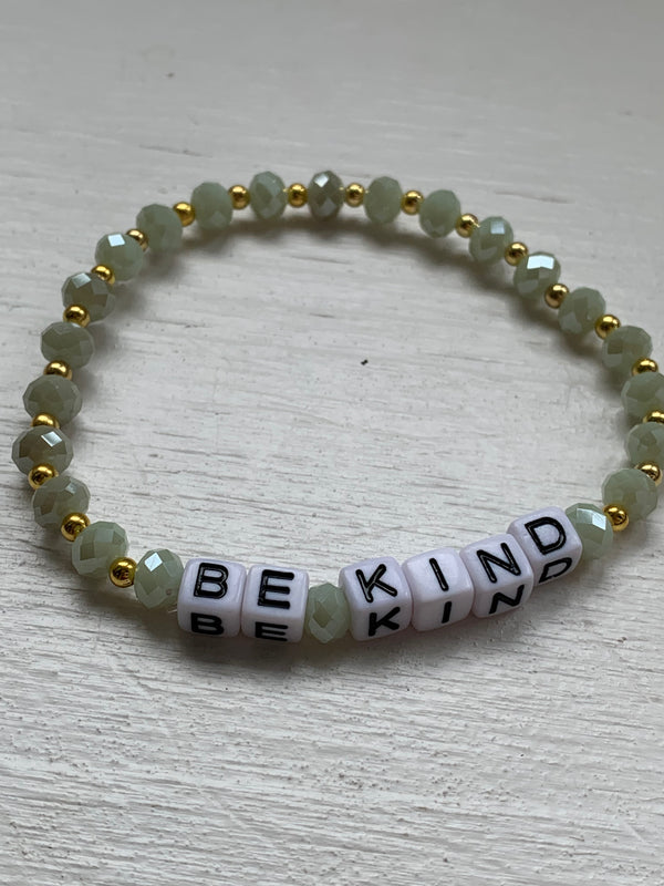 Be Kind - Glass Beaded Inspirational Bracelet